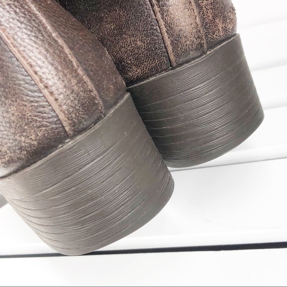 KENNETH COLE brown LEVON ankle booties boots Double zippers SIZE 6.5 M - Picture 2 of 10